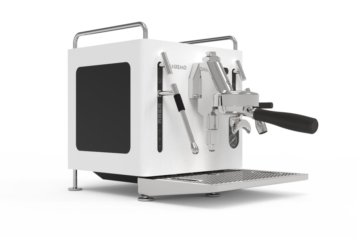 Sanremo Cube espresso machine three-quarter view