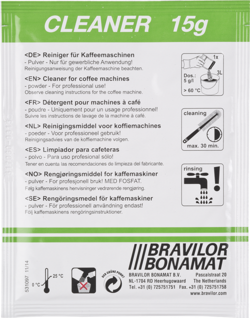 Bravilor Bonamat Cleaner carton with sachets