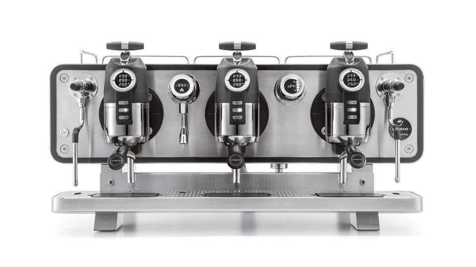 Sanremo Opera espresso machine in steel finish