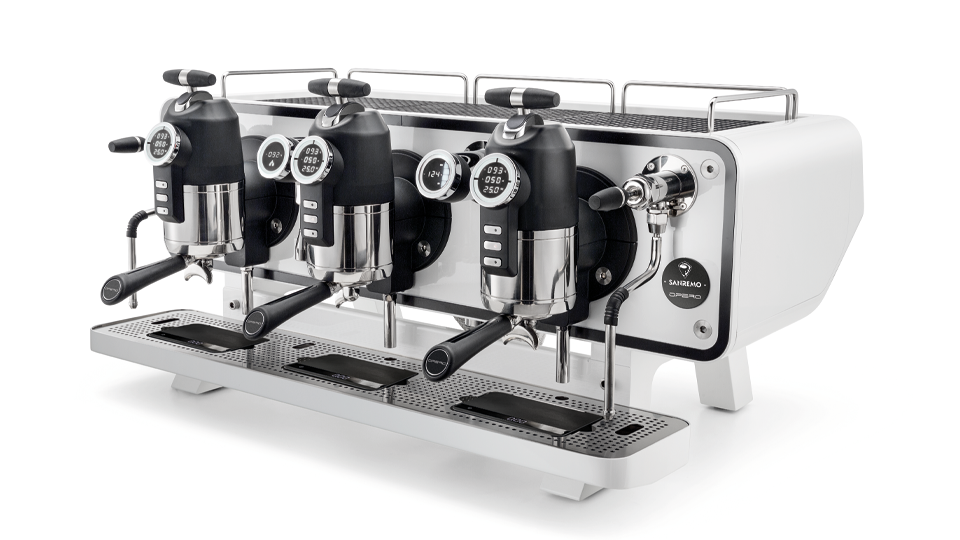 Sanremo Opera espresso machine in white