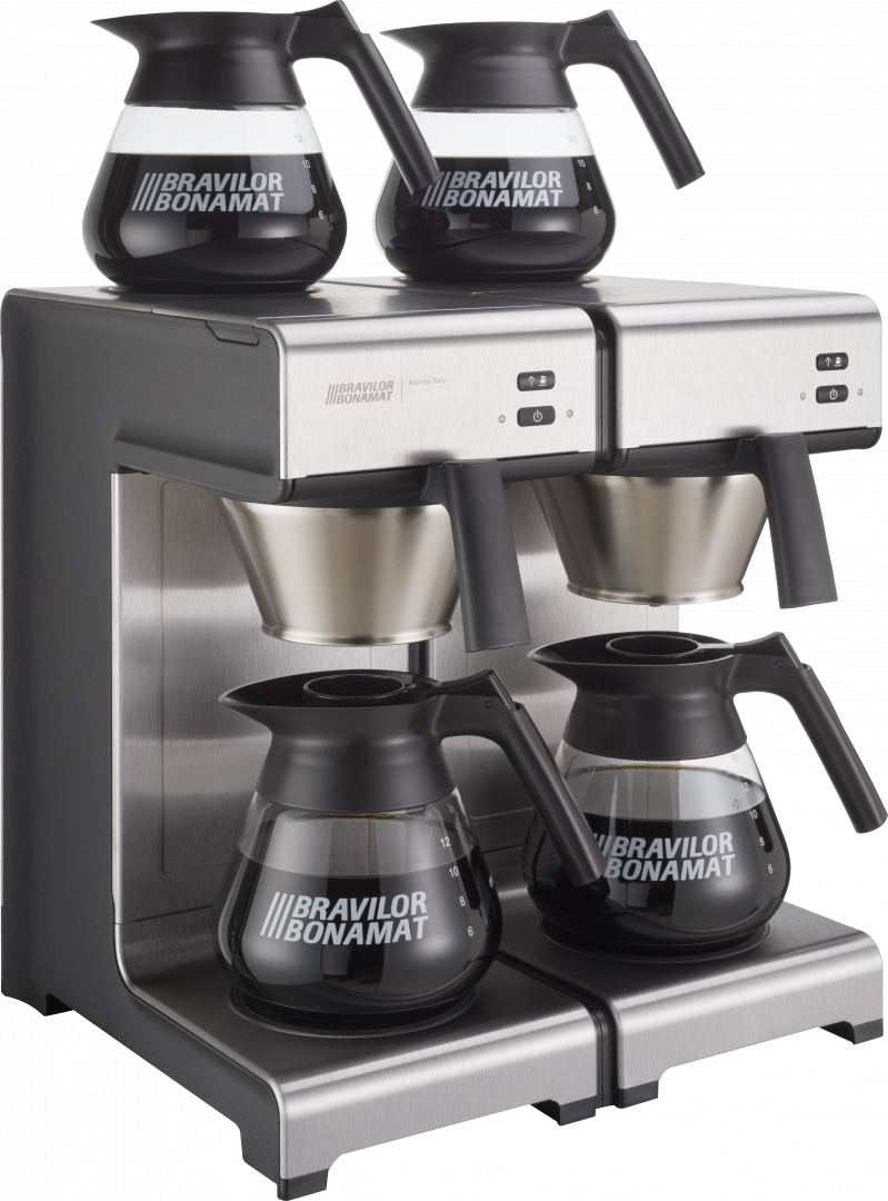 Bravilor Mondo Twin commercial filter coffee machine side view