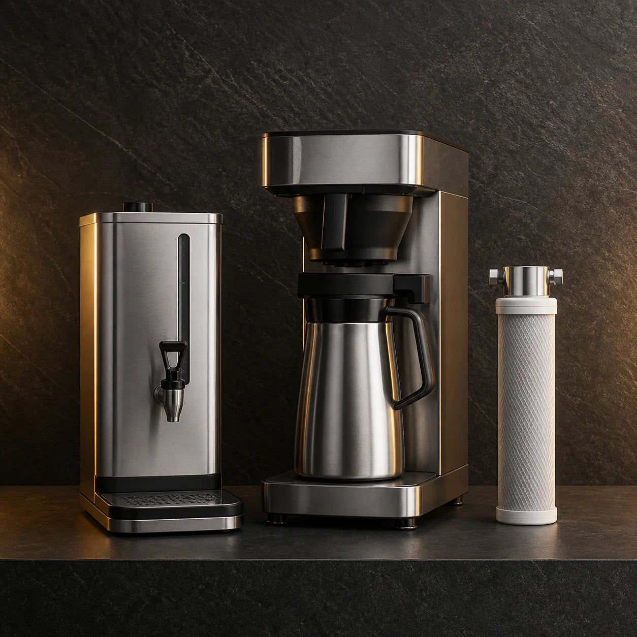 Commercial coffee shop brewing equipment